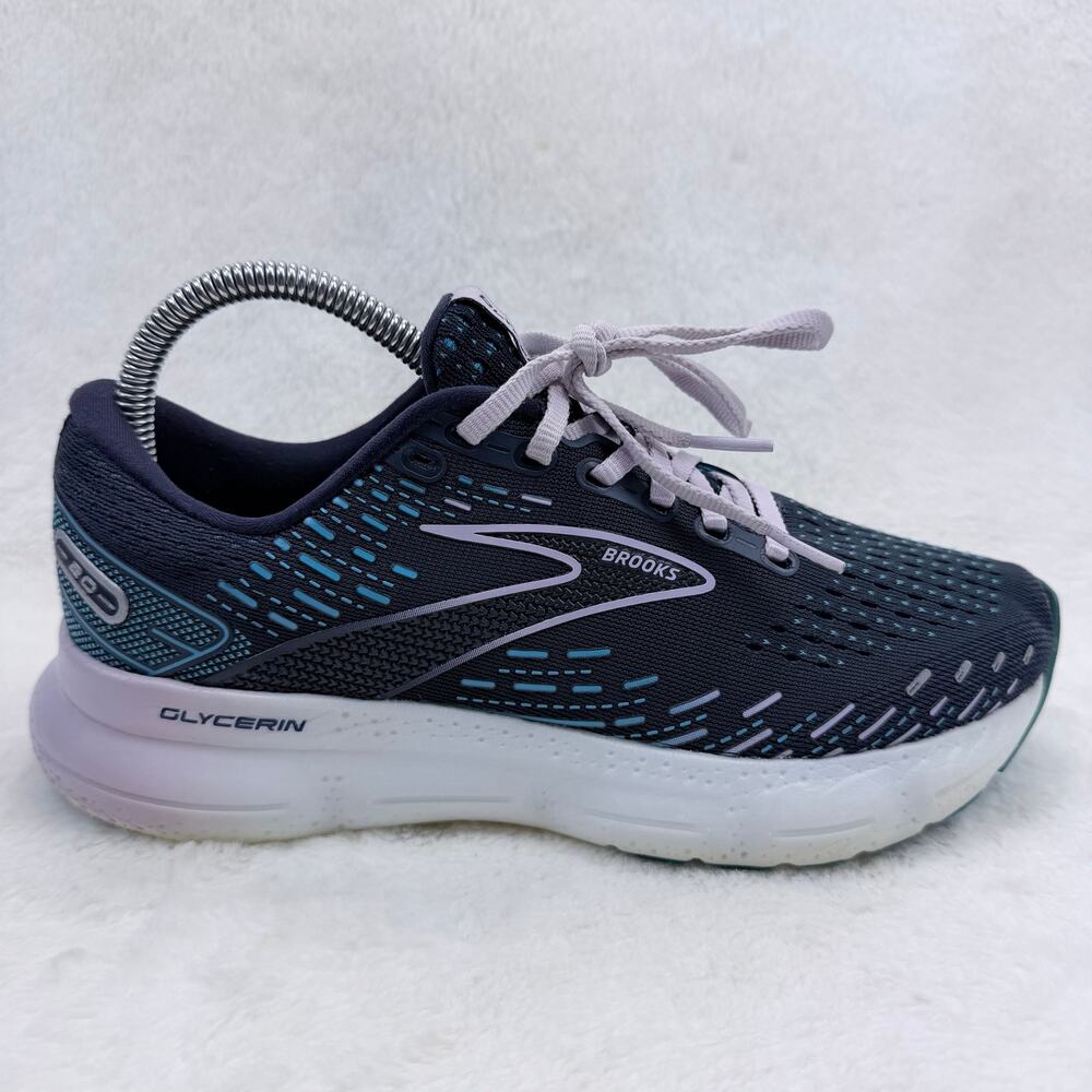 Brooks Glycerin 20 Womens Running Shoes Peacoat Ocean Pastel Lilac Size 7.5 Wide